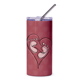 Adorable Heart And Baby Feet Design Tumbler product